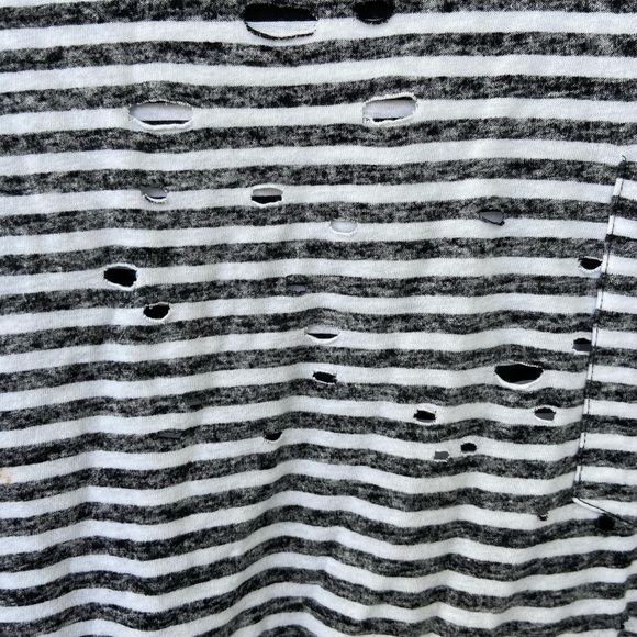 NWOT Free People Destroyed Stripe Tommy Tee M - Picture 4 of 6